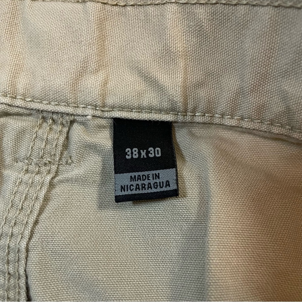 Carhartt Mens B151-TAN Loose Fit Canvas Work Dungaree Pants Tan 38x30 - Picture 2 of 9